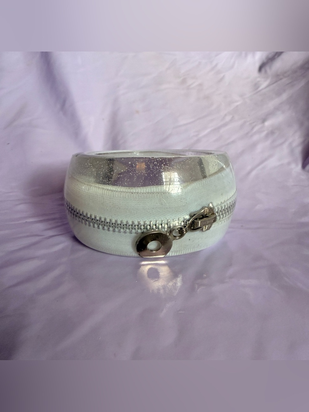 White zipper bangle